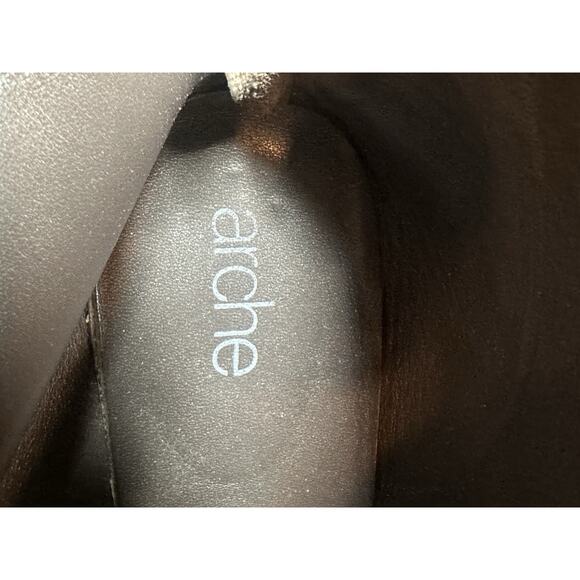 Arche Suede Wedge Booties Size 9.5 Gray Ankle Boots Casual Comfort Low Heel - Picture 12 of 13